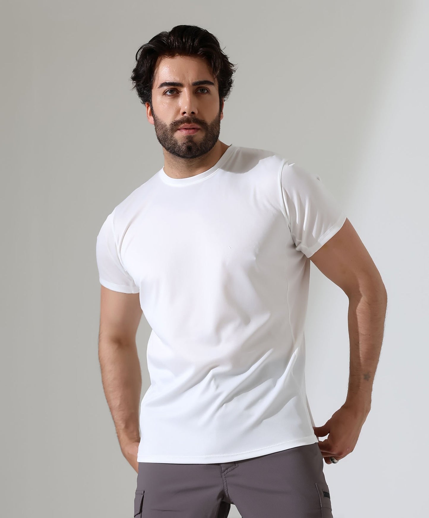Erkek Outdoor T-shirt Beyaz
