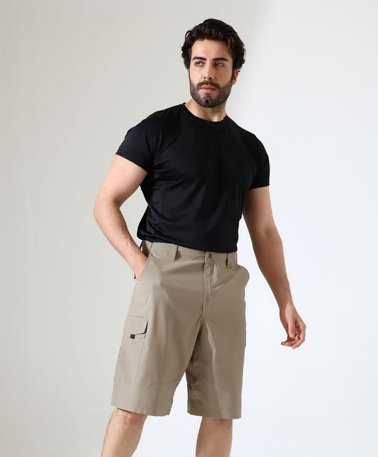 Erkek Outdoor Flex Kargo Şort Bej